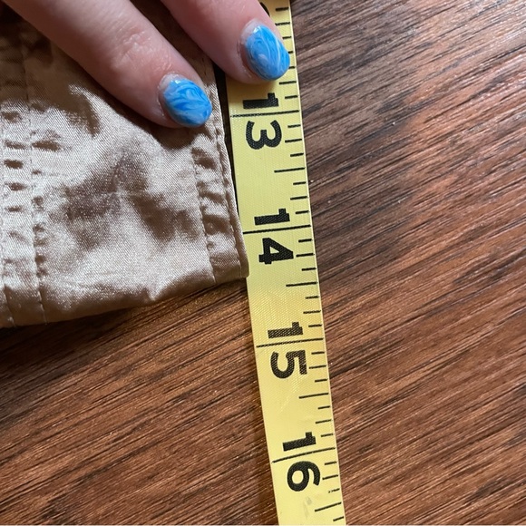 Y2K Satin Champagne Straight Leg Cargo Pants Sz 3 - Picture 11 of 11